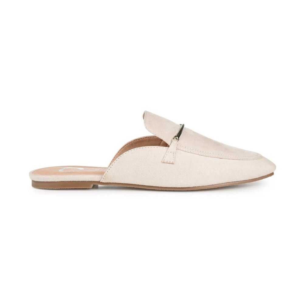 Journee Collection Womens Ameena Mule Flats Beige Faux Leather 8 MSRP $60 - Picture 2 of 4